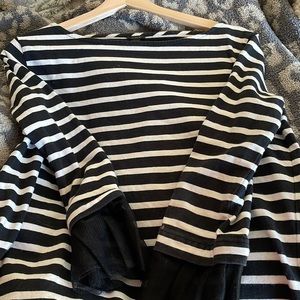 Fun black and white j crew top